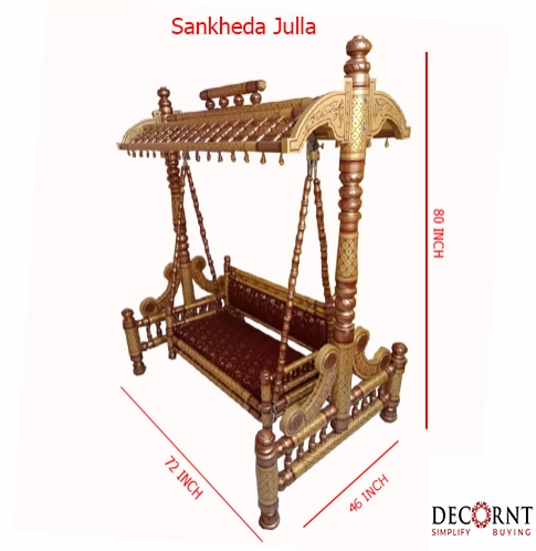 Buy 2 In 1 Sankheda Jhula - Made Of Premium Quality Teak Wood - Decornt.com