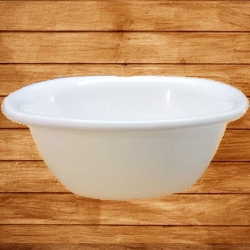 3.5 Inch - Soup - Curry Bowls Made Of Food-Grade Virgin Plastic - White Color