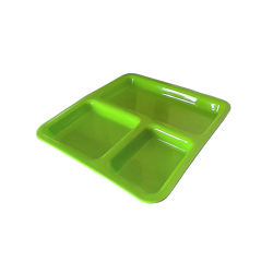 Plastic Pav Bhaji Plates - 9.5 Inch X 9.5 Inch X 1.2 Inch - Made of  Plastic