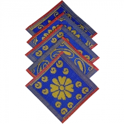 1.5 FT X 1.5 FT - PVC Polyester Aasan Mat - Multi Color