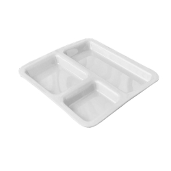 Plastic Pav Bhaji Plates - 9.5 Inch X 9.5 Inch X 1.2 Inch - Made of  Plastic