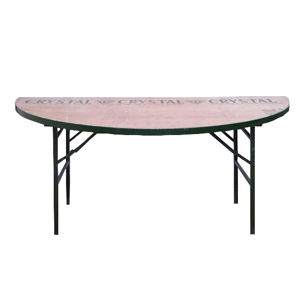 Buy 6 Ft X 3 Ft Half Round Table 18 Mm Waterproof Catering Table Made Of Plywood Iron Weight 32 Kg Decornt Com