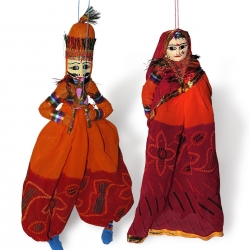 Rajasthani Fancy Puppet -18 INCH - Made of Wood