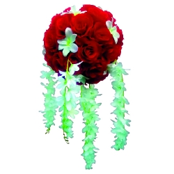 Artificial Hanging Flower Ball - 12 Inch - Made of Plastic