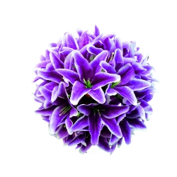 Artificial Hanging Flower Ball - 12 Inch - Made of Plastic