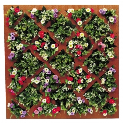 Artificial Flowers Wall - 4 FT X 4 FT - Made of Plastic