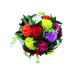 Artificial Hanging Flower Ball - 12 Inch - Made of Plastic