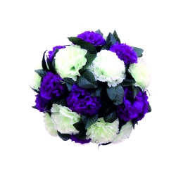 Artificial Hanging Flower Ball - 12 Inch - Made of Plastic