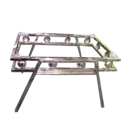 Fordable Tea Table Stand without glass top - Made Of Stainless Steel