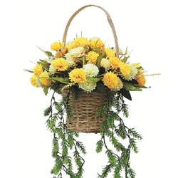 Artificial Flower Hanging Basket - 2 FT - Made of Plastic