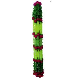 Artificial Flower Garland Toran - 5 FT  - Made of Plastic  (1 Packet - 12 Pieces)