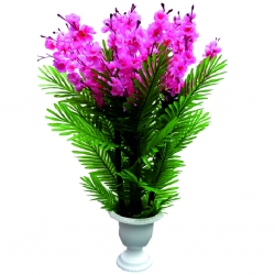 Artificial Flower Plant with Pot - 3.5 FT - Made of Plastic