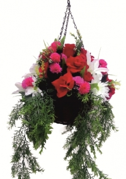 Artificial Flower Hanging Basket - 2 FT - Made of Plastic