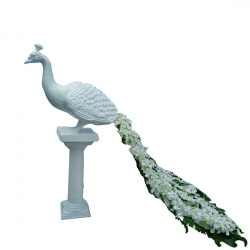 Artificial Peacock with Stand - 5 FT - Made of Plastic