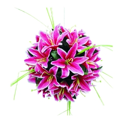 Artificial Hanging Flower Ball - 12 Inch - Made of Plastic