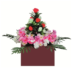 Artificial Flower Bouquet - 1.5 FT X 1.5 FT - Made of Plastic