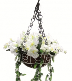 Artificial Flower Hanging Basket - 2 FT - Made of Plastic