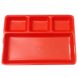 Dosa Plate - 13 inch - 4 -Compartments Divided - Made Of Plastic