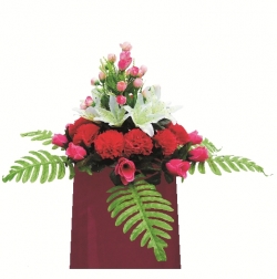 Artificial Flower Bouquet - 1.5 FT X 1.5 FT - Made of Plastic