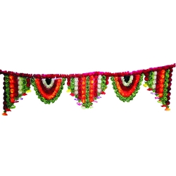 Artificial Flower Toran - 10 FT - Made of Plastic