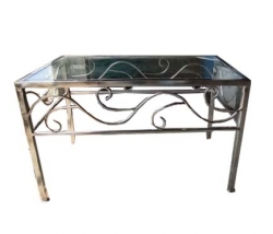Tea Table Stand Without Glass Top - 18 Inch - Made Of Stainless Steel
