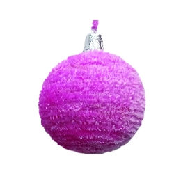 Artificial Fur Hanging Flower Ball - 8 Inch - Made of Plastic