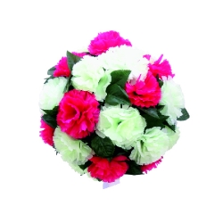 Artificial Hanging Flower Ball - 12 Inch - Made of Plastic