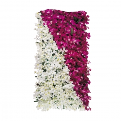 Artificial Flowers Wall - 4 FT X 2 FT - Made of Plastic