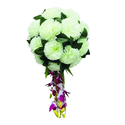 Artificial Hanging Flower Ball - 12 Inch - Made of Plastic