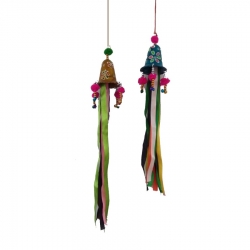 Rajasthani Bell Door Hanging - 12 INCH - Made of Cloth & Plastic