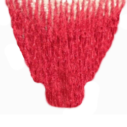 Handmade Decorative Fur Jhumar - 3 FT X 3 FT - Red Color