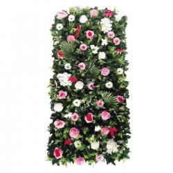 Artificial Flowers Wall - 4 FT X 2 FT - Made of Plastic