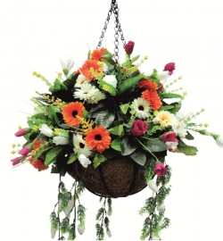 Artificial Flower Hanging Basket - 2 FT - Made of Plastic