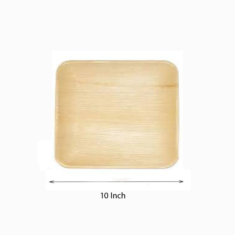 Buy Disposable Square Dinner Plate - 10 Inch - Made of Areca Leaf ...