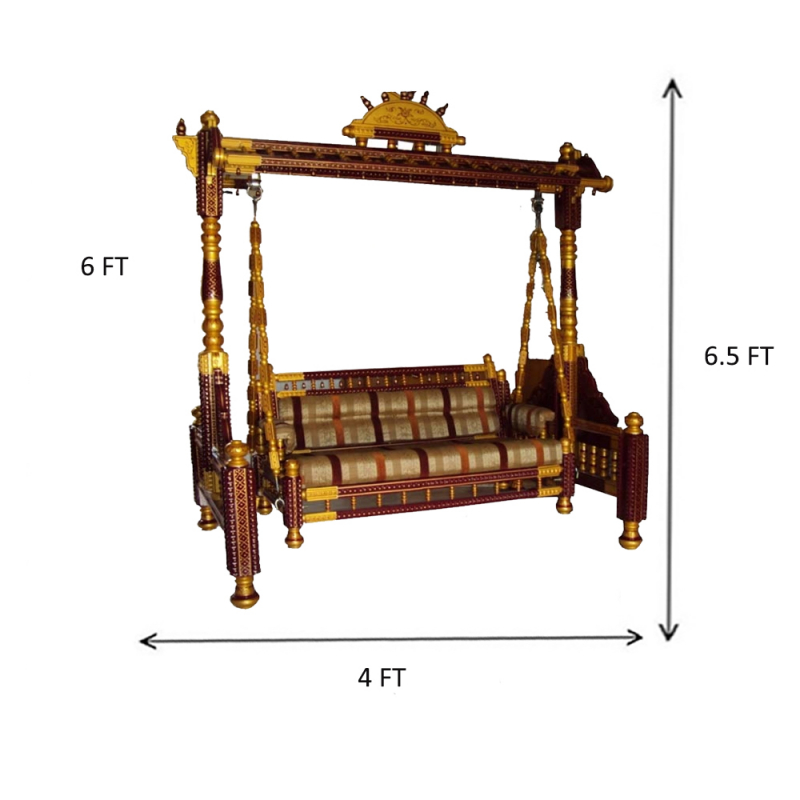 Buy Sankheda Jhula - Made Of Teak Wood - Decornt.com