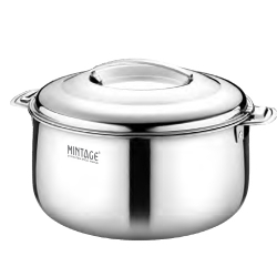 Mintage (Lock n Lock) Dolphin Puff Insulated Hot Casserole - 2200 ML - Made of Stainless Steel