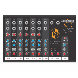 Studiomaster - Mini 8 Mixer - Gain Control with 2-band EQ per Channel