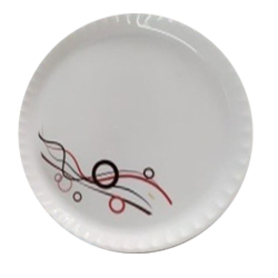 Round Printed Dinner Plate - 13 Inch - Made Of  Plastic