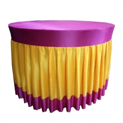 Round Table Cover - 4 FT X 4 FT - Made of Premium Quality Brite Lycra