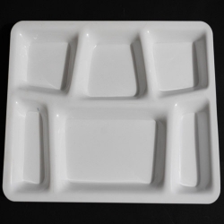 Dinner Plate - 6 Compartment Dinner Plate - 11 Inch X 14 Inch - Made of Acrylic Quality