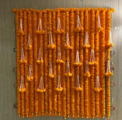 Artificial Marigold Flower - 5 FT X 5 FT - Made of Plastic