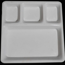 Dosa Plate - 4 Compartment Plate - 1 Inch X 14 Inch - Made of Acrylic