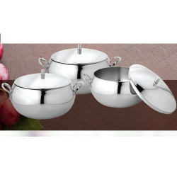 Mintage Serving Bowl Set - Set of 3 - Made of Stainless Steel