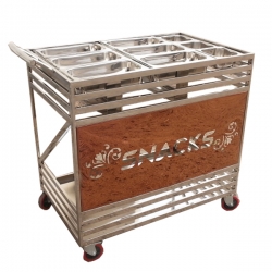 Serving Trolley Stand - 34 Inch - Made Of Stainless Steel