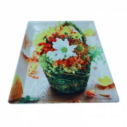 Serving Printed Tray - 14 Inch X 14 Inch - Made of Acrylic