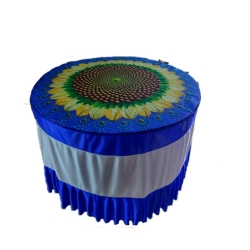 3D Round Table Cover - 4 FT X 4 FT Taiwan &  Brite Lycra