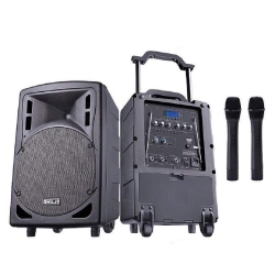 Ahuja - BTA-660 with 2 wireless mic Bluetooth, USB, Recording & Battery backup 40 W Bluetooth Tower Speaker