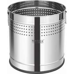 40 LTR - Planter - Dustbin - Round Planter - With Side Handle - Made Of Stainless Steel