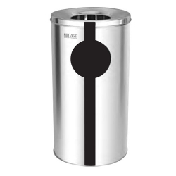 Mintage Ash Can Bin Dustbin - 10 Inch x 24 Inch (30 Ltr) - Made of Stainless Steel