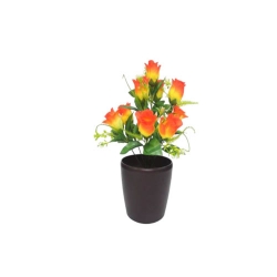 Artificial Flower Plant without Pot - 1.2 FT - Made of Plastic